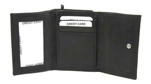 Unisex Δερμάτινο Πορτοφόλι CA 8-555 Black