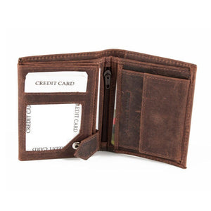 Мъжки кожен портфейл HU 10-011 Кафяв