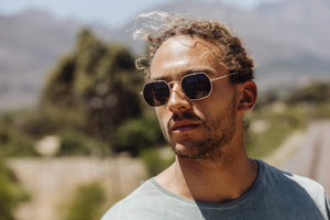 Solo-Solis Ανδρικά Γυαλιά Ηλίου με Ροζ Χρυσό Μεταλλικό Σκελετό και Μαύρο Φακό NDL2420