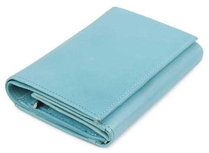 Δερμάτινο Γυναικείο Πορτοφόλι AN 1-795 Τιρκουάζ