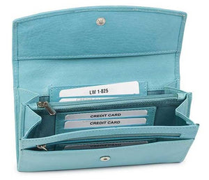 Δερμάτινο Γυναικείο Πορτοφόλι AN 1-825 Turqoise
