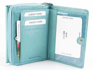 Γυναικείο Δερμάτινο Πορτοφόλι AN 1-828 Turqoise