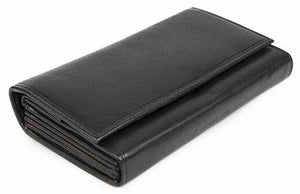 Μεγάλο Δερμάτινο Γυναικείο Πορτοφόλι AN 1-793 Μαύρο