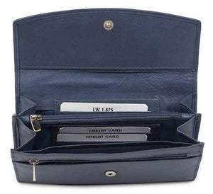 Δερμάτινο Γυναικείο Πορτοφόλι AN 1-825 Blue