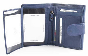 Γυναικείο Δερμάτινο Πορτοφόλι AN 1-831 Blue