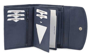 Δερμάτινο Γυναικείο Πορτοφόλι AN 1-787 Μπλε