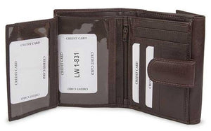 Γυναικείο Δερμάτινο Πορτοφόλι AN 1-831 Brown