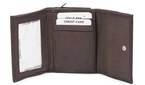 Unisex Δερμάτινο Πορτοφόλι CA 8-555 Brown