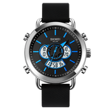 Ανδρικό Ρολόι Skmei 1680 Αναλογικό Ψηφιακό Ρολόι Black Blue με Καουτσούκ Λουράκι