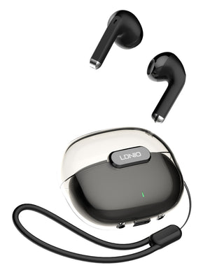 LDNIO earphones με θήκη φόρτισης T03, True Wireless, HiFi, μαύρα