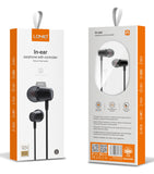 LDNIO earphones με μικρόφωνο HP03, 3.5mm, 1.2m, μαύρα