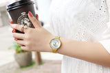 Curren 9029 Γυναικείο Ρολόι με χρυσό μπρασελέ και λευκό καντράν