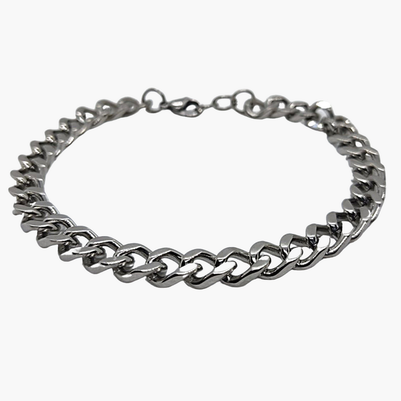 Ατσάλινο Βραχιόλι ΑΑ-02 Silver Chain 7MM