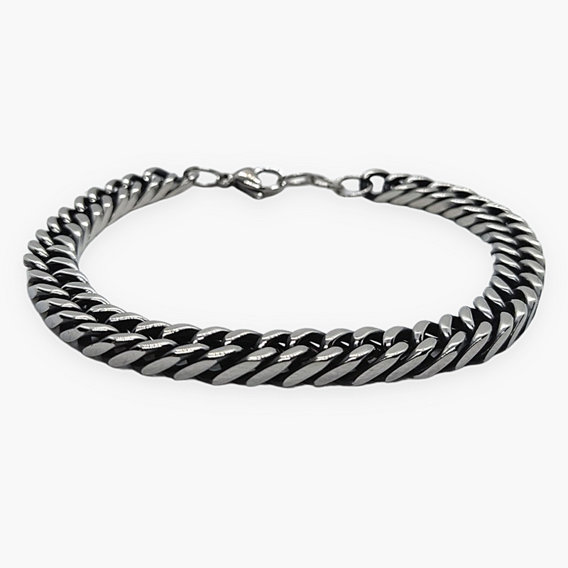 Ατσάλινο Βραχιόλι ΑΑ-08 Silver Chain 8MM