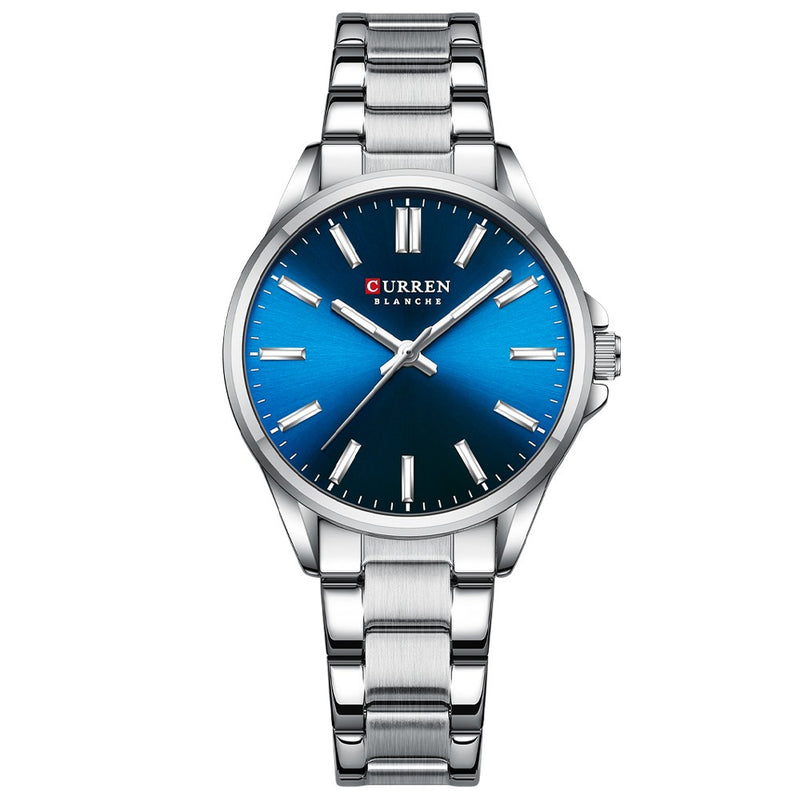 Curren 9090 Γυναικείο Ρολόι με Μπρασελέ και Μπλε Καντράν