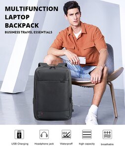 ARCTIC HUNTER τσάντα πλάτης B00328 με θήκη laptop 15.6", 19L, μαύρη