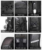 ARCTIC HUNTER τσάντα πλάτης B00387 με θήκη laptop 15.6", μαύρη