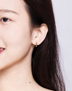 Обеци BAMOER BSE119, сребро 925, розово злато