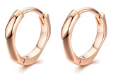 BAMOER σκουλαρίκια κρίκοι BSE119, ασήμι 925, ροζ χρυσό