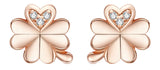 BAMOER σκουλαρίκια καρφωτά BSE233, κυβική ζιρκόνια, ασήμι 925, ροζ χρυσό
