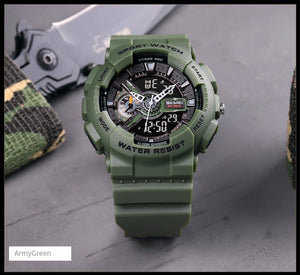 Ανδρικό Ρολόι Skmei 1688 Αναλογικό Ψηφιακό Ρολόι Χακί