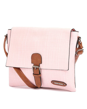 Τσάντα ταχυδρόμου χιαστί -HS13531 - ΡΟΖ