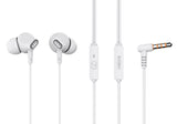 CELEBRAT earphones με μικρόφωνο G21, 3.5mm, 1.2m, λευκά