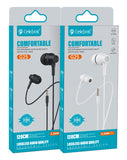CELEBRAT earphones με μικρόφωνο G25, 3.5mm, 1.2m, λευκά