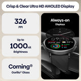 ZEBLAZE smartwatch GTR 3 Pro, heart rate, 1.43" AMOLED, IP68, μαύρο