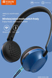 Слушалки YISON Hanker H3, безжични и жични, BT 5.0, 40 мм, сини