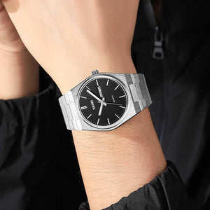 Skmei 9288 Ανδρικό Ρολόι με μπρασελέ και μαύρο καντράν Silver Black