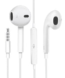 USAMS earphones με μικρόφωνο EP-22, 3.5mm, 14mm, 1.2m, λευκά