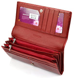 HENGHUANG γυναικείο πορτοφόλι LBAG-0008, δερμάτινο, κόκκινο