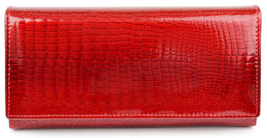 Дамски портфейл ROXXANI LBAG-0025, кожа, червен