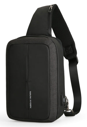 MARK RYDEN τσάντα crossbody MR7011, θήκη tablet 9.7", αδιάβροχη, μαύρη