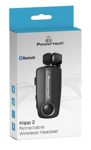 POWERTECH Bluetooth earphone Klipp 2 PT-998, multipoint, BT V5.1, γκρι