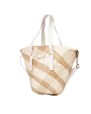 Ψάθινη Τσάντα ώμου-922 - ΑΣΠΡΟ