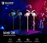 Геймърски слушалки SADES Wings 20, 12mm, 3.5mm, 1.2m, черни