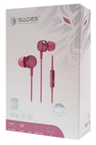 Геймърски слушалки SADES Wings 10, магнитни, 10 мм, 3,5 мм, розови