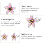 BAMOER σκουλαρίκια καρφωτά λουλούδι SCE1273, ασήμι 925, ασημί