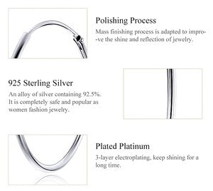 Обеци BAMOER SCE710, 30 мм, сребро 925, сребро