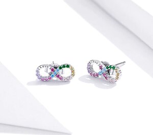 BAMOER Обеци SCE893, кубичен цирконий, сребро 925, сребро