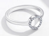 BAMOER SCR545 Отворен пръстен с кубичен цирконий 925 сребро
