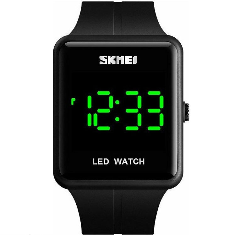 Skmei Unisex Ψηφιακό Ρολόι 1541 με Μαύρη Κάσα και Μαύρο Καουτσούκ Λουράκι Series A