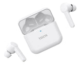 Слушалки YISON с кутия за зареждане T5, True Wireless, бели