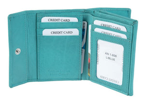 Γυναικείο Δερμάτινο Πορτοφόλι AN 1-808 Turqoise