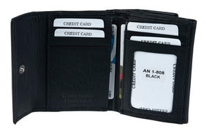 Γυναικείο Δερμάτινο Πορτοφόλι AN 1-808 Black