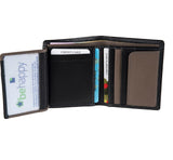 Мъжки кожен портфейл AN 9-954 черно-сив