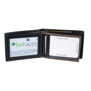 Мъжки кожен портфейл AN 9-951 черно-сив