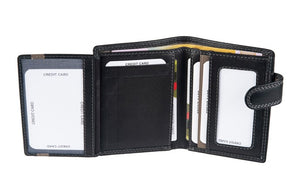 Мъжки кожен портфейл AN 9-955 черно-сив